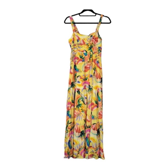 Farm Rio Anthropologie Textured Tropical Maxi
Dress in Tropical Parrot Macaw - S - Picture 4 of 11